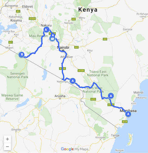 6 PARKS FROM DIANI BEACH