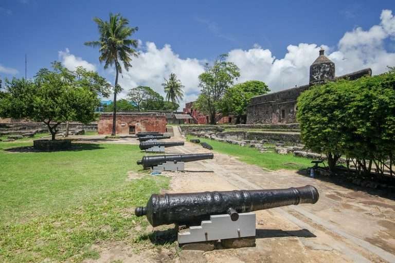 Cannons at Fort Jesus in Mombasa in Kenya
