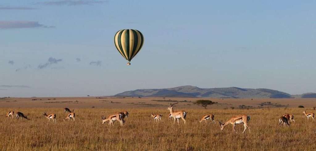 Masai Mara hot air balloon safari book Masai mara Kenya safari packages with Aether safari collection