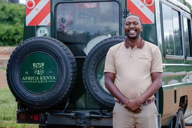 James Mwangi safari guide at Aether safari collection