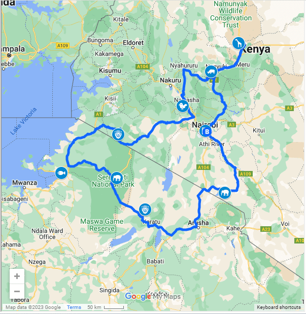 14 Days 9 Parks Combined Kenya Tanzania Total Safari Aether safari collection