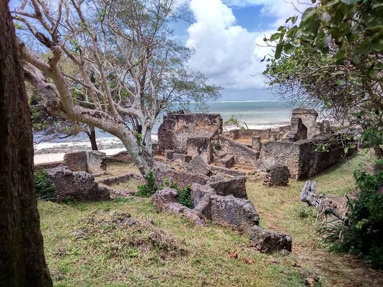 Beach mosque at Jumba la Mtwana near Mombasa
