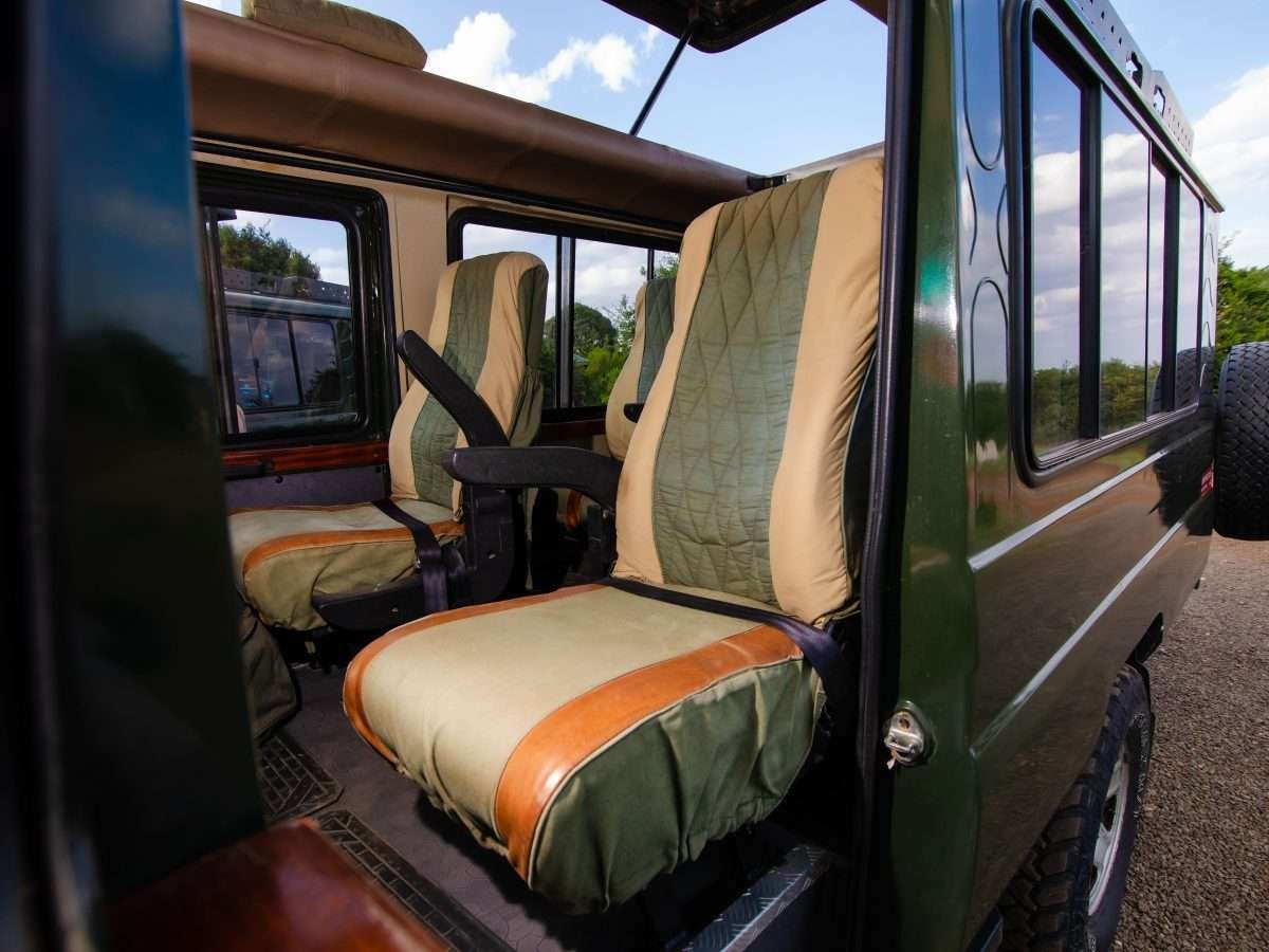 4x4 safari landcruiser jeep interior Kenya safari tour packages by Aether safari collection scaled