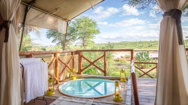 Elephant Bedroom Camp with view of Samburu safari park
