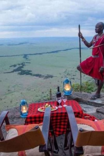Bush Lunch Mara Engai Lodge Aether safari collection scaled