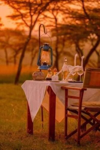 Sundowner at Kandili Camp in the Masai Mara