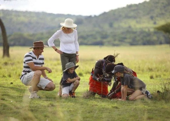 kichwa tembo camp Masai Mara National Reserve Happy family on safari at kichwa tembo camp located in Masai Mara National Reserve. Book best Africa family safaris in Kenya and Tanzania with Aether safari collection